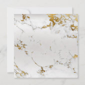 Minimale feestdag zwarte goudkleurige goudmarmer kaart (Achterkant)