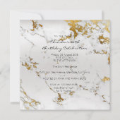 Minimale feestdag zwarte goudkleurige goudmarmer kaart (Voorkant)