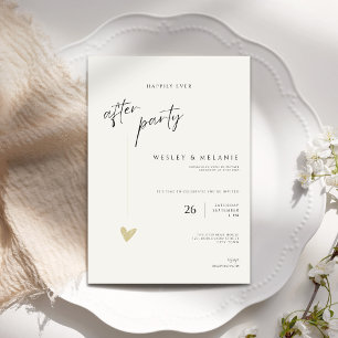 Minimale feestuitnodiging Happily Ever After Feest Kaart
