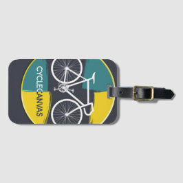 Minimale fietsillustratie – bagagelabel