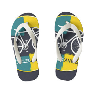 Minimale Fietsillustratie – Kinder Teenslippers