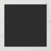 Minimale Floral Botanical Black Noir bruiloft Menu (Achterkant)