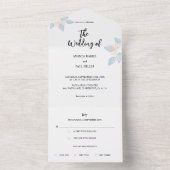 Minimale Floral in één weddenschap All In One Uitnodiging (Binnen)