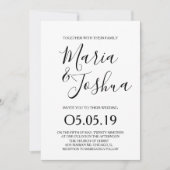 Minimale Floral Line Art Botany Wedding Kaart (Voorkant)