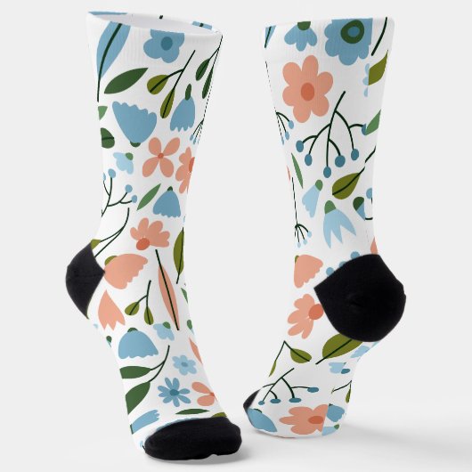 Minimale Floral Spring Sokken (Gebogen)