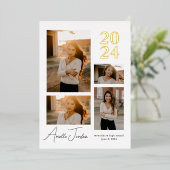 Minimale Folie Afstuderen Jaar Folie Uitnodiging (Staand Voorkant)