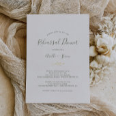 Minimale Folie van bladeren | Olijfgroen repetitie Folie Uitnodiging