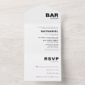 Minimale formale legante bar Mitzvah All In One Uitnodiging (Binnen)