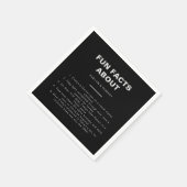 Minimale formalistische zwarte trivia Fun Facts We Servet (Hoek)