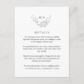 Minimale formele huwelijksdetails informatiekaartje (Voorkant)