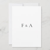 Minimale Formele Script Monogram Moslim Huwelijk Kaart (Achterkant)