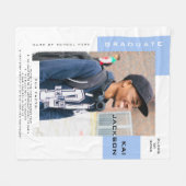 Minimale foto Afstuderen foto Fun Facts Keepslag Fleece Deken (Voorkant (Horizontaal))