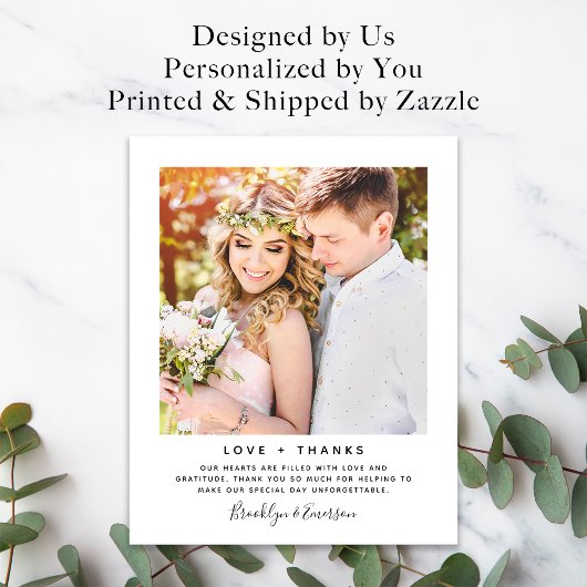 Minimale foto-bruiloft Hartelijk dank