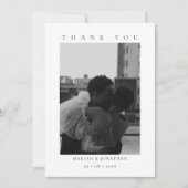 Minimale foto-bruiloft Hartelijk dank Bedankkaart (Voorkant)