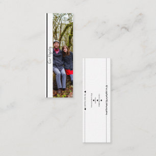 Minimale foto Bruiloft Registratie Register Invoeg Mini Visitekaartje