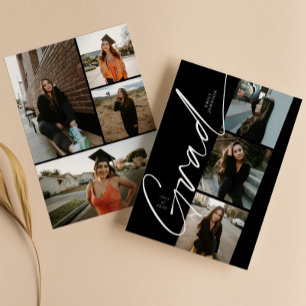 Minimale foto-collage Moderne scriptie Afstuderen Aankondiging