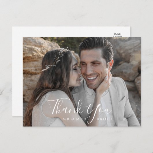 Minimale foto Dank u Briefkaart (Voorkant / Achterkant)