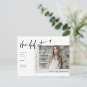 Minimale foto die ze maakte van het Afstuderen Briefkaart (Staand voorkant)