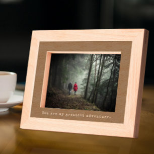 Minimale foto- en schrijfmachinekaart gegraveerde lijstjes