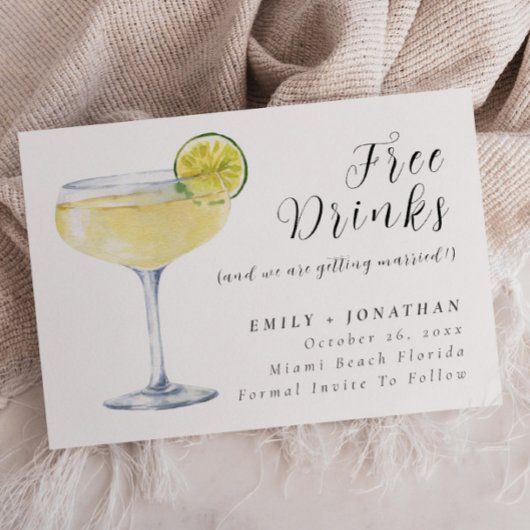 Minimale foto grappige bruiloft opslaan van de dat kaart