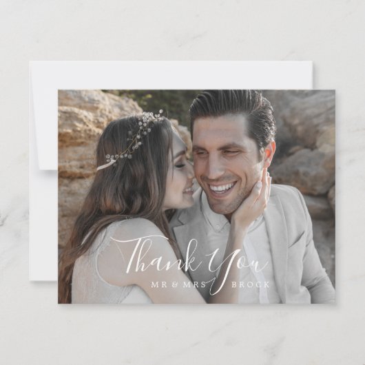 Minimale foto Hartelijk dank Bedankkaart (Voorkant)