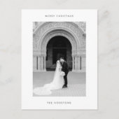 Minimale foto moderne kerst feestdagenkaart (Voorkant)