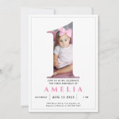 Minimale foto nummer 1 uitnodiging (Voorkant)