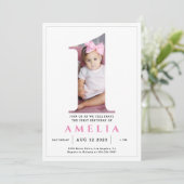 Minimale foto nummer 1 uitnodiging (Staand voorkant)