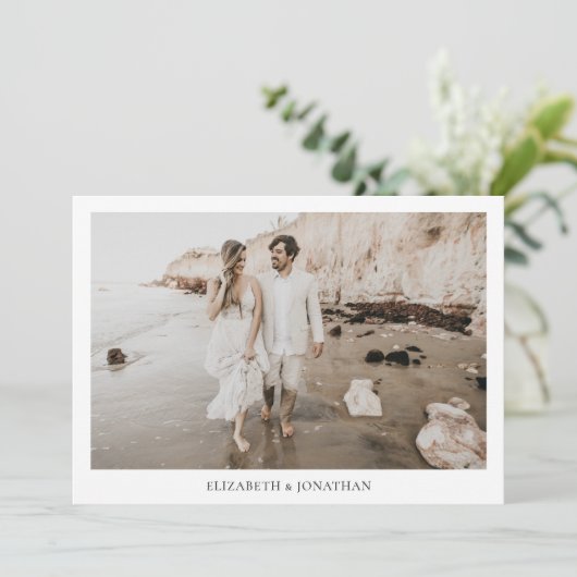Minimale foto Opslaan Datum Save The Date (Staand voorkant)