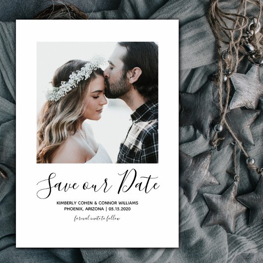 Minimale foto Opslaan Datum | wit Save The Date