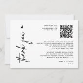 Minimale foto QR-code Hartelijk dank Bedankkaart (Voorkant)