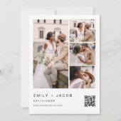 Minimale foto QR code White Wedding Kaart (Voorkant)