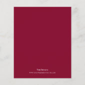 Minimale foto Rode BUDGET bruiloft uitnodigen (Achterkant)