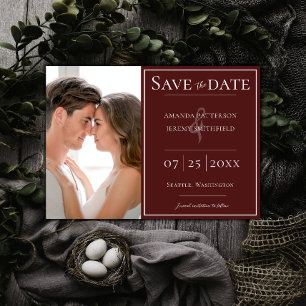 Minimale foto Rood sparen de Datum Save The Date