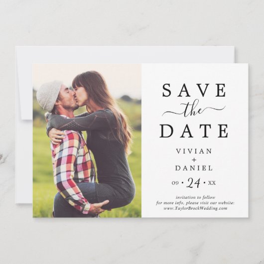 Minimale foto save the date (Voorkant)