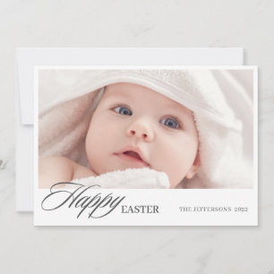 Minimale foto van Happy Easter Script Feestdagenkaart