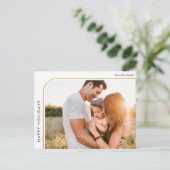 Minimale foto van Moderne Retro-Lijst Feestdagenkaart (Staand voorkant)