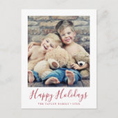 Minimale foto van rood Prettige feestdagen (Voorkant)