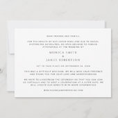 Minimale foto voor kleine downsized bruiloft aankondiging (Achterkant)