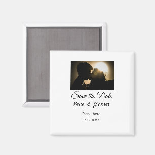 Minimale foto wit zwart klassieke elegante save th magneet