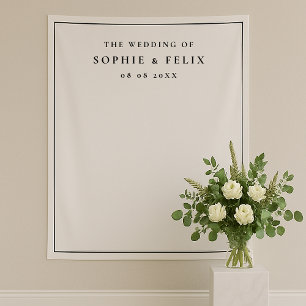 Minimale fotoachtergrond van de chic Elegant Wedde Wandkleed