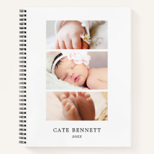 Minimale fotocollage - Aangepaste naam Notitieboek