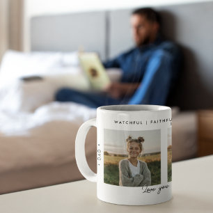 Minimale fotocollage als geschenk voor christelijk koffiemok
