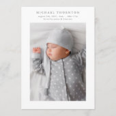 Minimale fotocollage baby geboorte aankondiging (Voorkant)