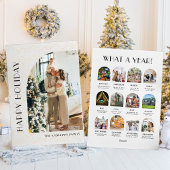 Minimale fotocollage van Kerstmis Wat een jaar Feestdagenkaart