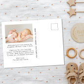 Minimale fotogeboorte aankondigingskaart