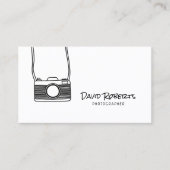 Minimale fotografie fotograaf camera visitekaartje (Voorkant)