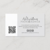 Minimale fotografie QR-code Visitekaartje (Achterkant)