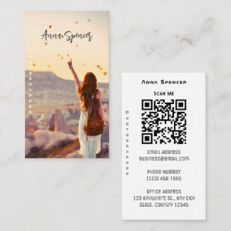 Minimale fotografie, volledige foto Eenvoudig Visitekaartje