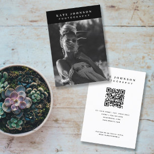 Minimale fotografie Volledige foto Trendy Visitekaartje